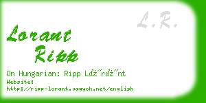 lorant ripp business card